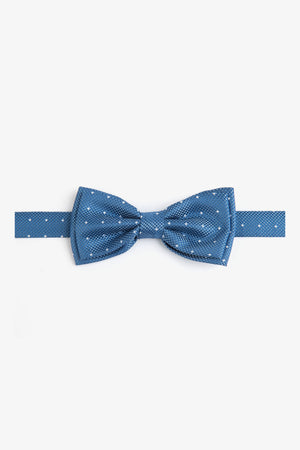 Light blue micro polka-dot bow tie
