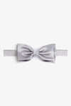 Grey satin bow tie