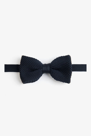 Solid-colour tricotine bow tie
