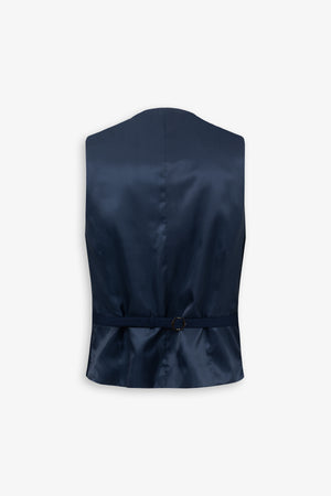 Plain blue waistcoat