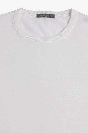 Camiseta de punto color blanco liso