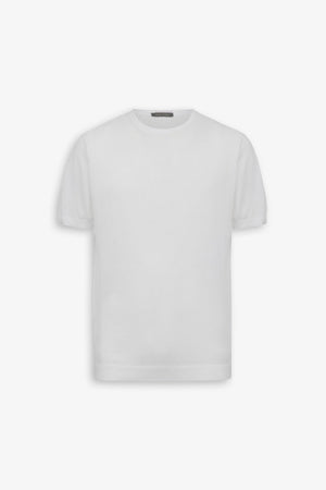 Camiseta de punto color blanco liso