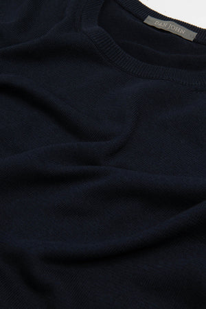 Blue knit t-shirt