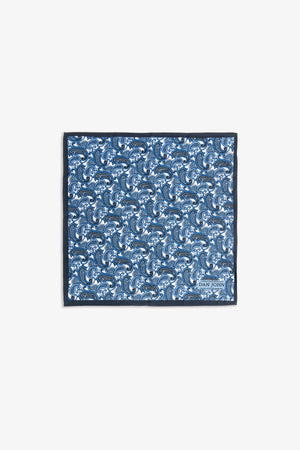 Royal Blue Cashmere Pattern Pocket Square