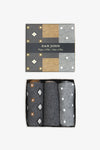3-pack multi-pattern socks