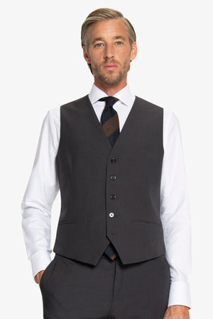 Plain dark gray waistcoat