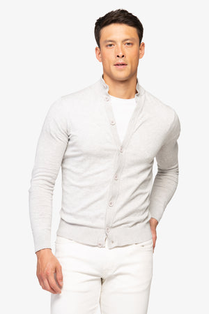 Light grey buttoned jumper